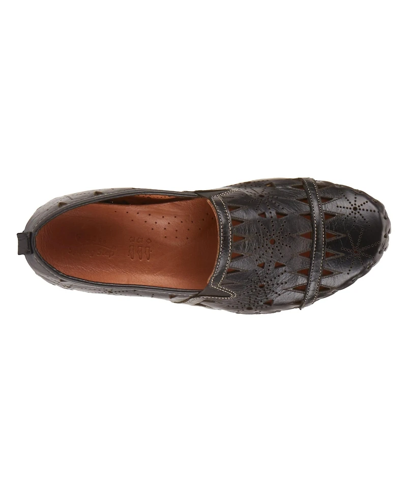 Spring Step Fusaro Laser-Cut Leather Loafers with Removable Insole