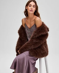And Now This Women's Shaggy Faux-Fur Jacket, Exclusively at Macy's