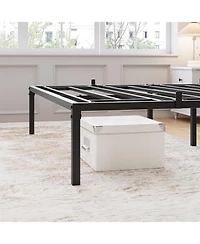 Inch Bed Frame No Box Spring Needed, Heavy Duty Metal Platform Bed Frame Size for Bedroom Easy Assembly, Noise Free, Black