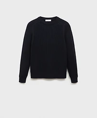 Mango Men's Cotton Braided Sweater