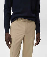 Mango Men's Pleated Slim-Fit Pants