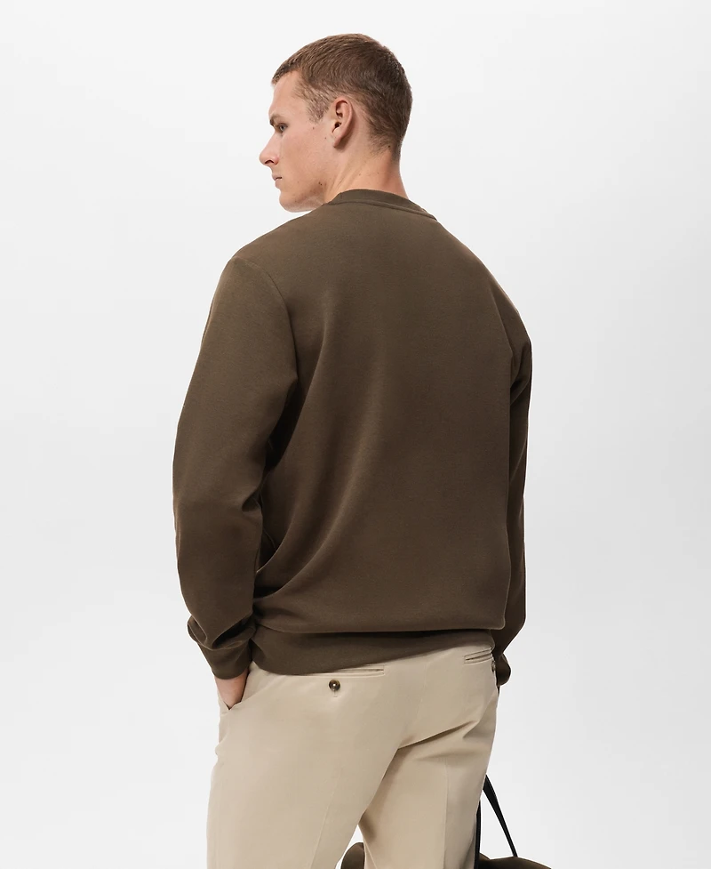 Mango Men's Regular-Fit Cotton Sweatshirt