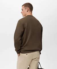 Mango Men's Regular-Fit Cotton Sweatshirt