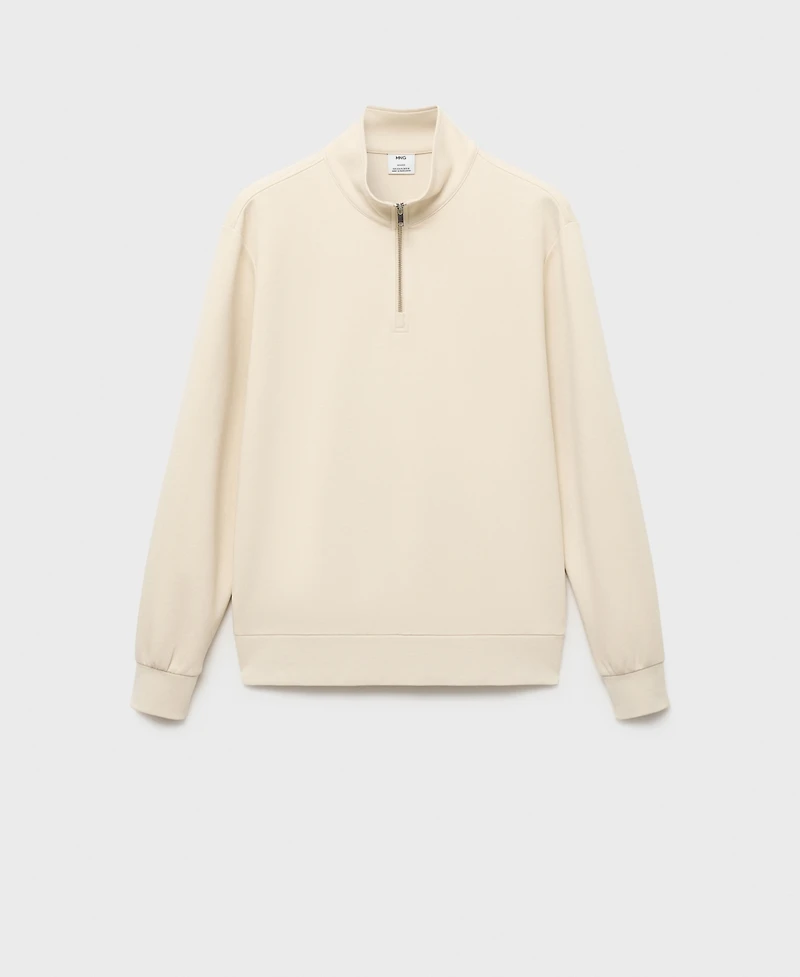 Mango Men's Regular-Fit Cotton Sweatshirt