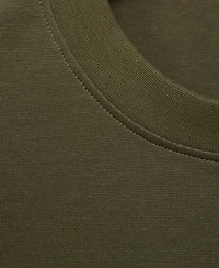 Mango Men's Relaxed-Fit Sweatshirt Fabric T-Shirt