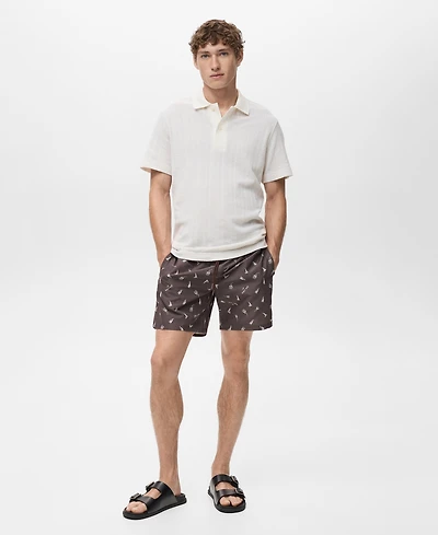 Mango Men's Sailboat Print Swimsuit