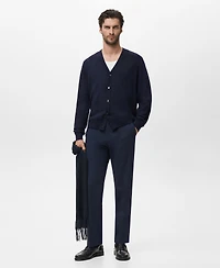 Mango Men's Merino Wool Cardigan