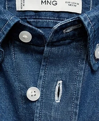 Mango Men's Regular Fit Denim Shirt