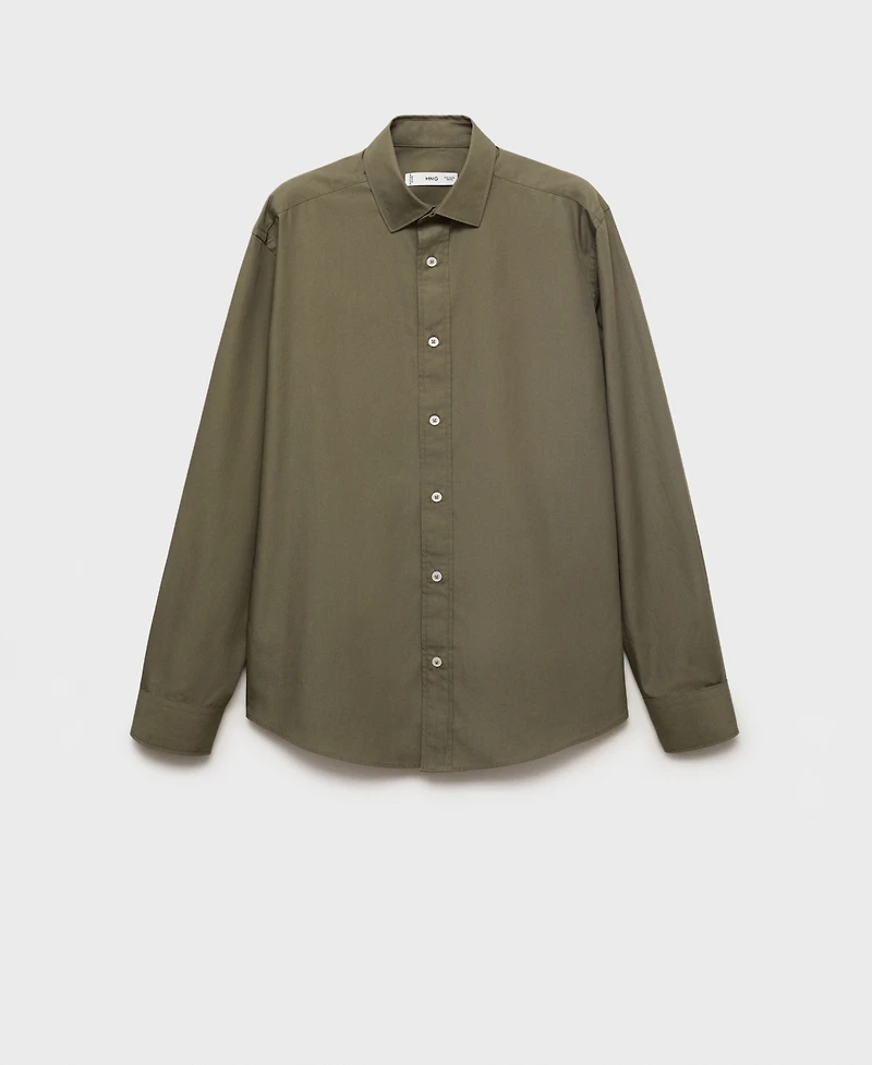 Mango Men's Regular-Fit Cotton Shirt