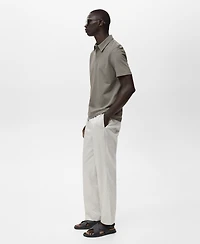 Mango Men's Cotton Pique Polo Shirt