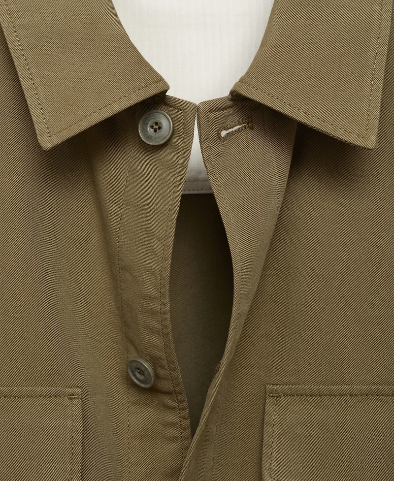 Mango Men's Pockets Lyocell Cotton Jacket