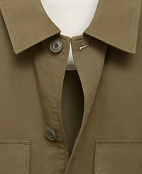 Mango Men's Pockets Lyocell Cotton Jacket
