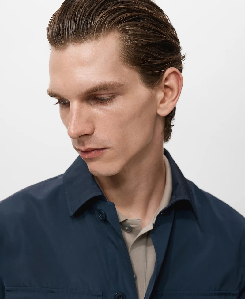 Mango Men's Pockets Water-Repellent Jacket