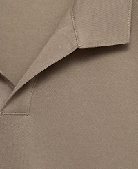 Mango Men's Cotton Pique Polo Shirt