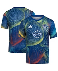 Adidas Big Boys and Girls Blue Sporting Kansas City 2025 United We Play Aeroready Pre-Match Jersey