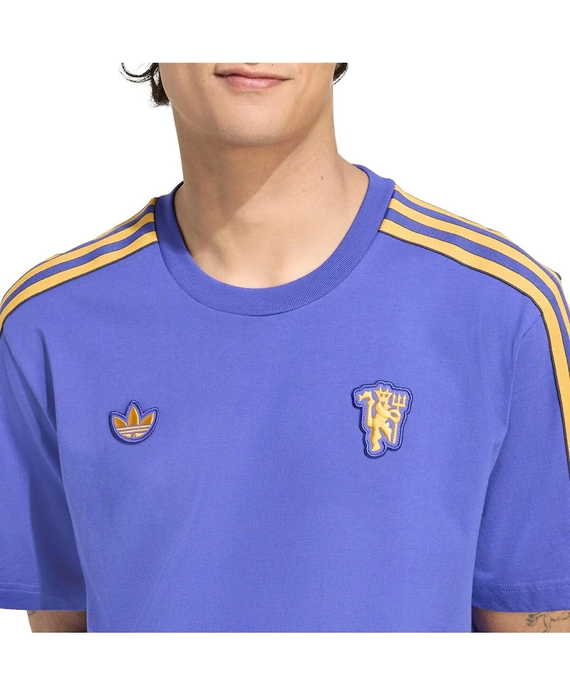 Adidas Men's Purple Manchester United Terrace Icons T-Shirt