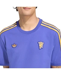 Adidas Men's Purple Manchester United Terrace Icons T-Shirt