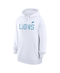 G-iii 4Her by Carl Banks Women's White Detroit Lions Dot Print Pullover Hoodie