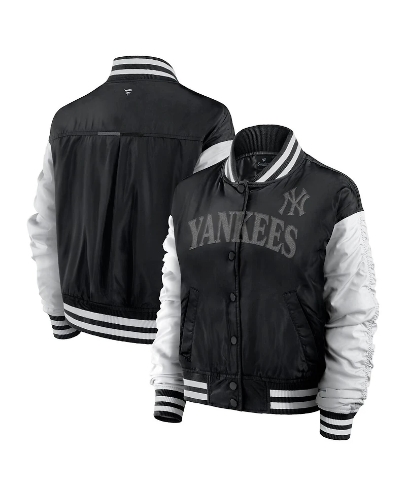Fanatics Women's Black New York Yankees Elements Wave Full-Snap Jacket