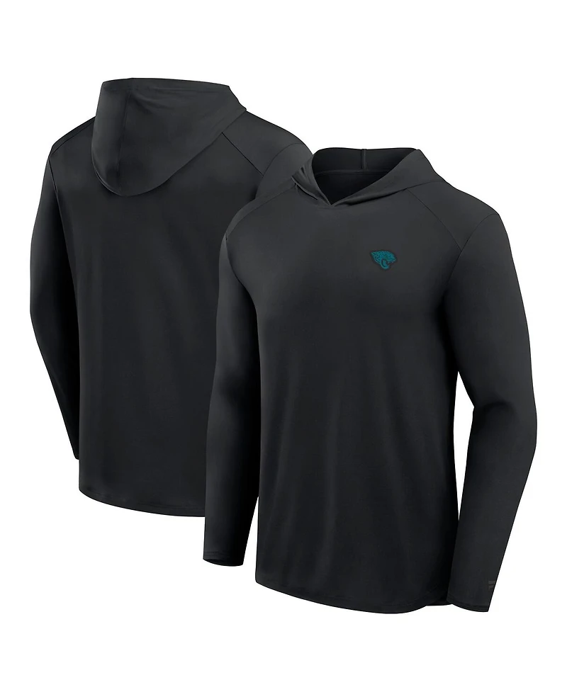 Fanatics Men's Black Jacksonville Jaguars Front Office Power Mono Long Sleeve Hoodie T-Shirt