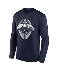 Nike Men's Navy Dallas Cowboys Primetime Legend Icon Performance Long Sleeve T-Shirt