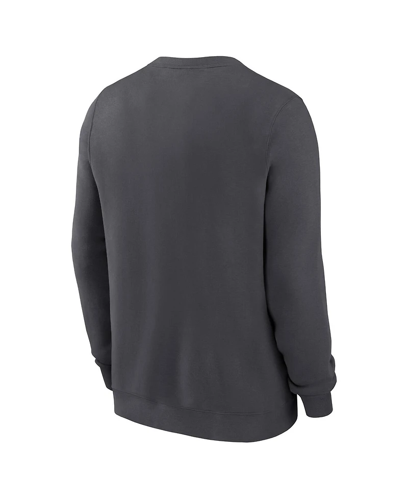 Nike Men's Anthracite Kansas City Chiefs Primetime Club Fleece Pullover Sweatshirt