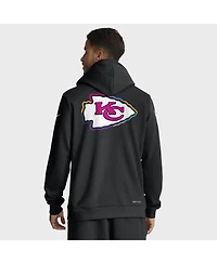 Nike Men's Black Kansas City Chiefs 2025 Nfl Crucial Catch Sideline Standard Issue Dri-fit Hoodie