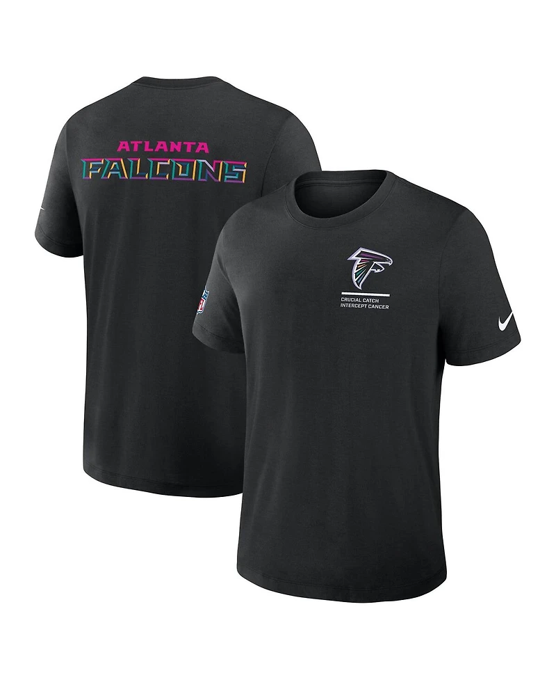 Nike Men's Black Atlanta Falcons 2025 Nfl Crucial Catch Tri-Blend Dri-fit T-Shirt