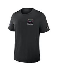 Nike Men's Black Green Bay Packers 2025 Nfl Crucial Catch Tri-Blend Dri-fit T-Shirt