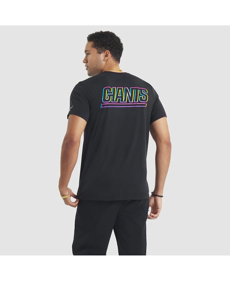 Nike Men's Black New York Giants 2025 Nfl Crucial Catch Tri-Blend Dri-fit T-Shirt