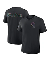 Nike Men's Black Pittsburgh Steelers 2025 Nfl Crucial Catch Tri-Blend Dri-fit T-Shirt