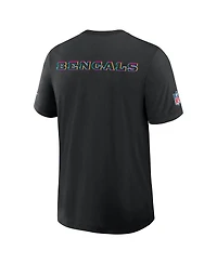 Nike Men's Black Cincinnati Bengals 2025 Nfl Crucial Catch Tri-Blend Dri-fit T-Shirt