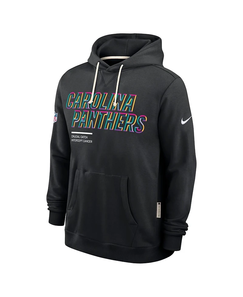 Nike Men's Black Carolina Panthers 2025 Nfl Crucial Catch Sideline Standard Issue Dri-fit Hoodie