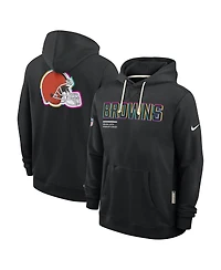 Nike Men's Black Cleveland Browns 2025 Nfl Crucial Catch Sideline Standard Issue Dri-fit Hoodie