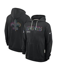 Nike Men's Black New Orleans Saints 2025 Nfl Crucial Catch Sideline Standard Issue Dri-fit Hoodie