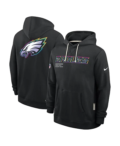 Nike Men's Black Philadelphia Eagles 2025 Nfl Crucial Catch Sideline Standard Issue Dri-fit Hoodie
