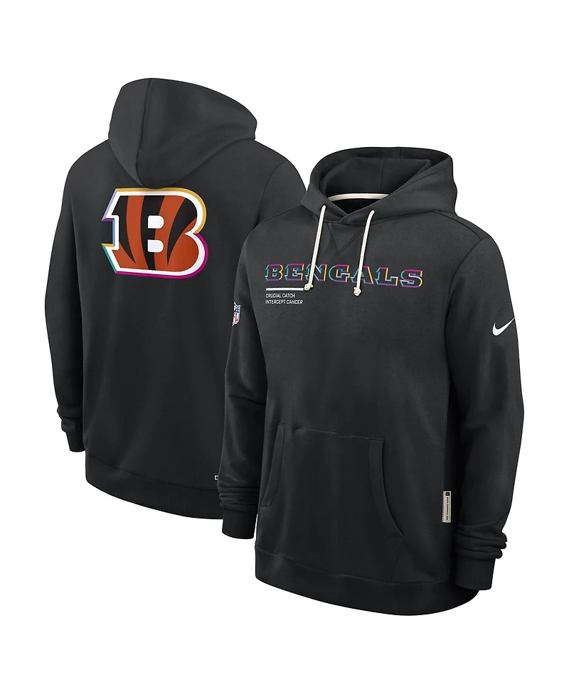 Nike Men's Black Cincinnati Bengals 2025 Nfl Crucial Catch Sideline Standard Issue Dri-fit Hoodie