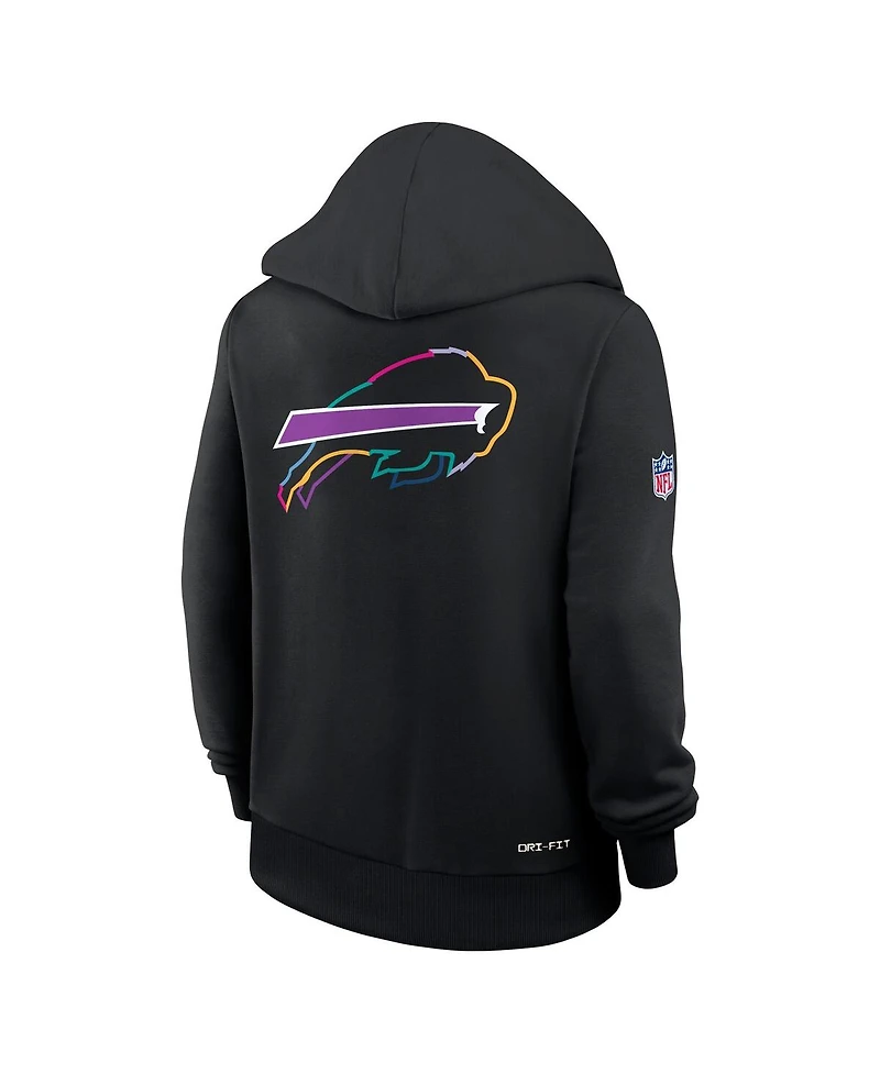 Nike Women's Black Buffalo Bills 2025 Nfl Crucial Catch Sideline Standard Issue Dri-fit Hoodie