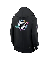 Nike Women's Black Miami Dolphins 2025 Nfl Crucial Catch Sideline Standard Issue Dri-fit Hoodie
