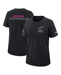 Nike Women's Black Arizona Cardinals 2025 Nfl Crucial Catch Tri-Blend Dri-fit T-Shirt