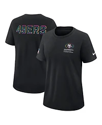 Nike Women's Black San Francisco 49ers 2025 Nfl Crucial Catch Tri-Blend Dri-fit T-Shirt