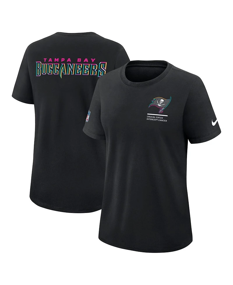 Nike Women's Black Tampa Bay Buccaneers 2025 Nfl Crucial Catch Tri-Blend Dri-fit T-Shirt