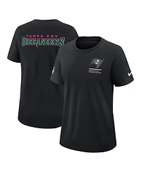 Nike Women's Black Tampa Bay Buccaneers 2025 Nfl Crucial Catch Tri-Blend Dri-fit T-Shirt