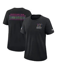 Nike Women's Black Washington Commanders 2025 Nfl Crucial Catch Tri-Blend Dri-fit T-Shirt
