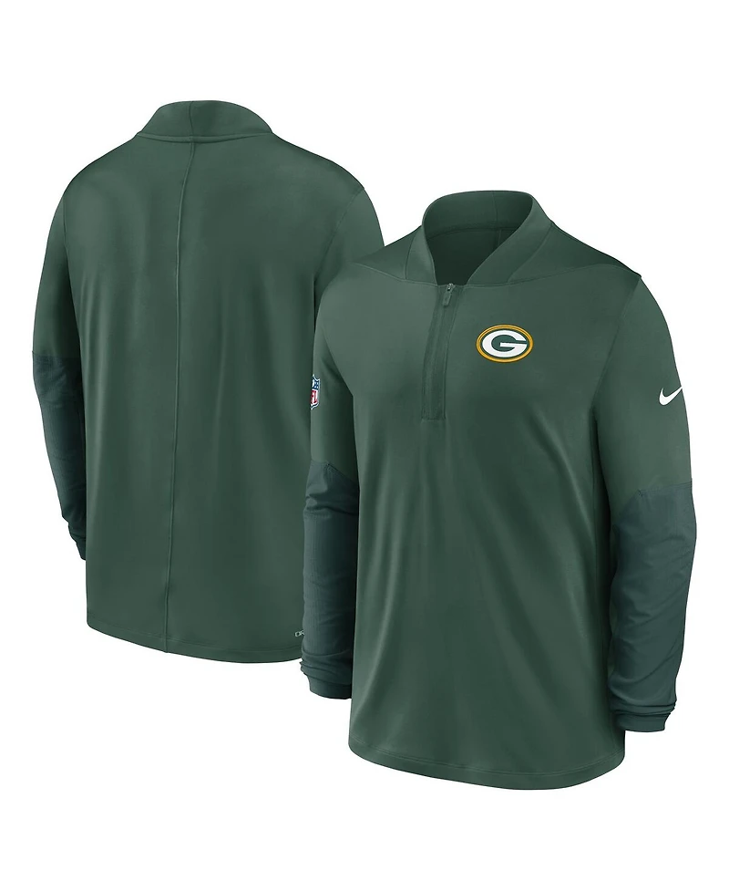 Nike Men's Green Bay Packers Sideline Dri-fit Half-Zip Pullover Sweatshirt