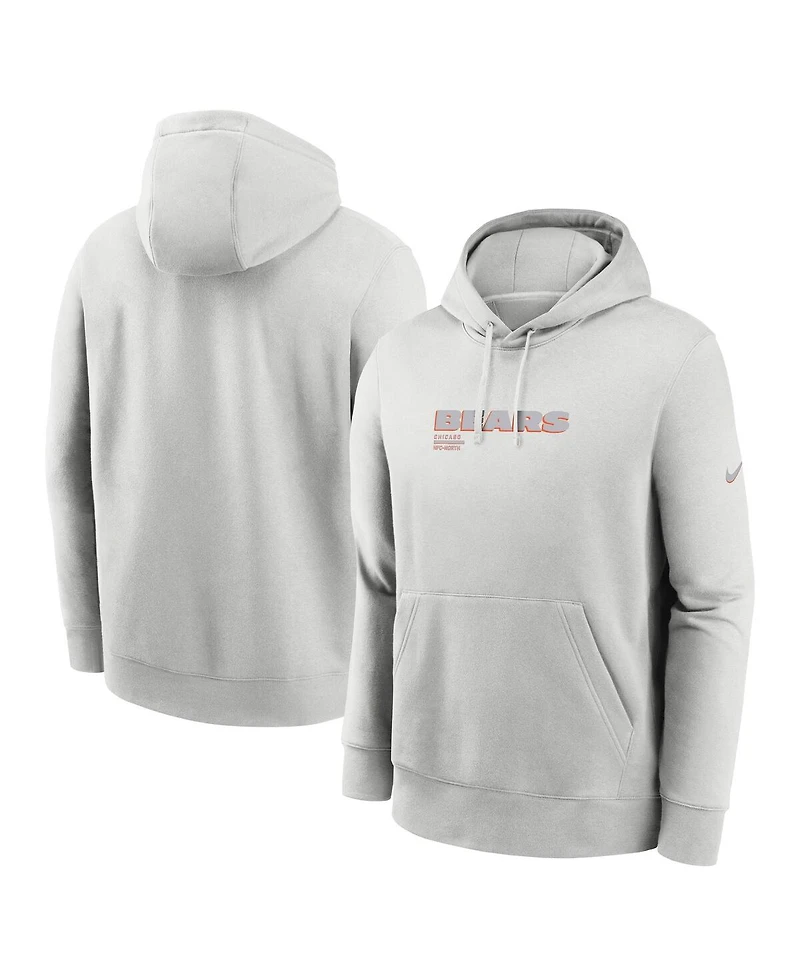 Nike Men's Gray Chicago Bears Edge Pack French Terry Club Pullover Hoodie