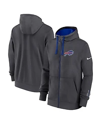 Nike Men's Anthracite Buffalo Bills Primetime Club Full-Zip Hoodie