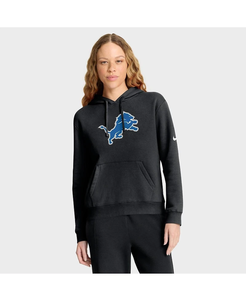 Nike Women's Black Detroit Lions Club Fleece Pullover Hoodie