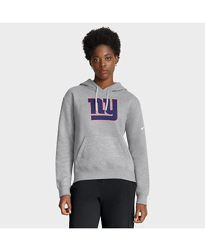 Nike Women's Heather Gray New York Giants Club Fleece Pullover Hoodie
