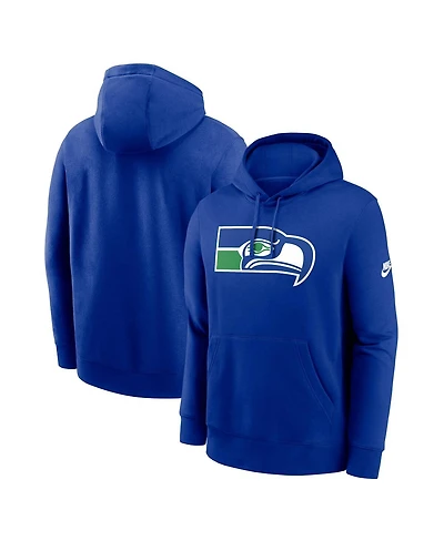 Nike Men's Royal Seattle Seahawks Club Fleece Pullover Hoodie